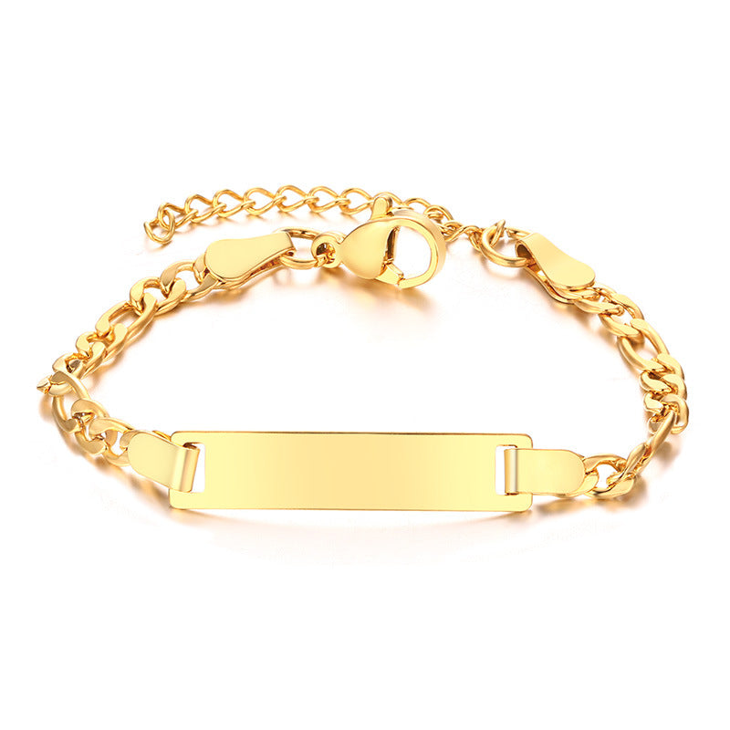Wholesale Children's Lettering Stainless Steel Bracelet